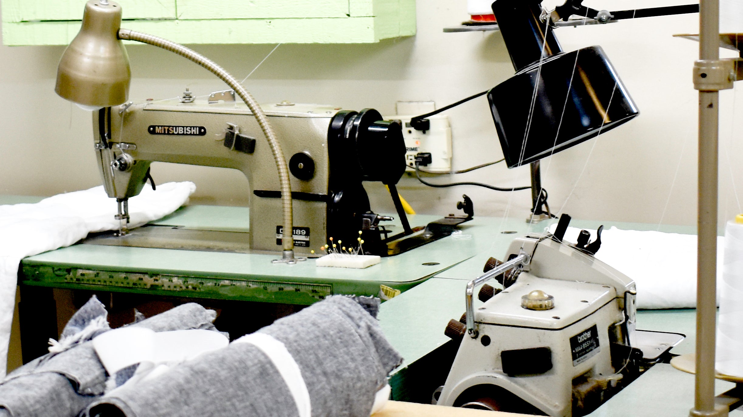 sample room at goddess gear natural fiber clothing