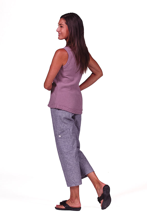 gauze tank top in lavender