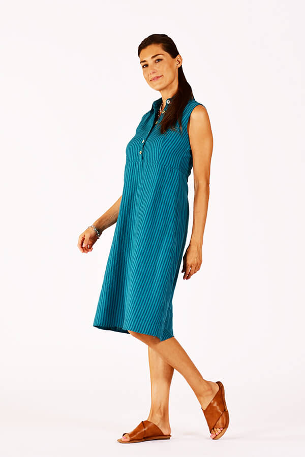 green stripe dress