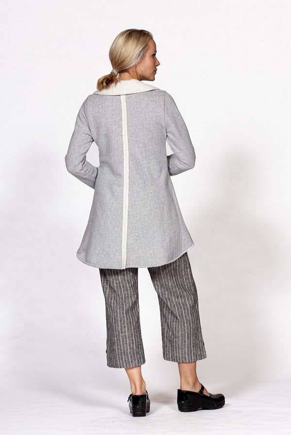 herringbone jacket in iron back view