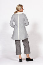herringbone jacket in iron back view