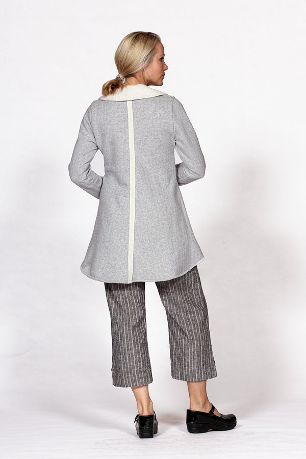 herringbone jacket in iron back view