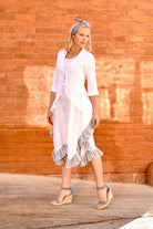 gauze tops white button front cardigan