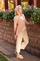 womens gauze clothing rose cardigan in cotton gauze