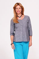 grey chambray linen tunic