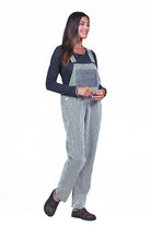 organic cotton and hemp striped overalls