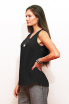 organic cotton tank in black 