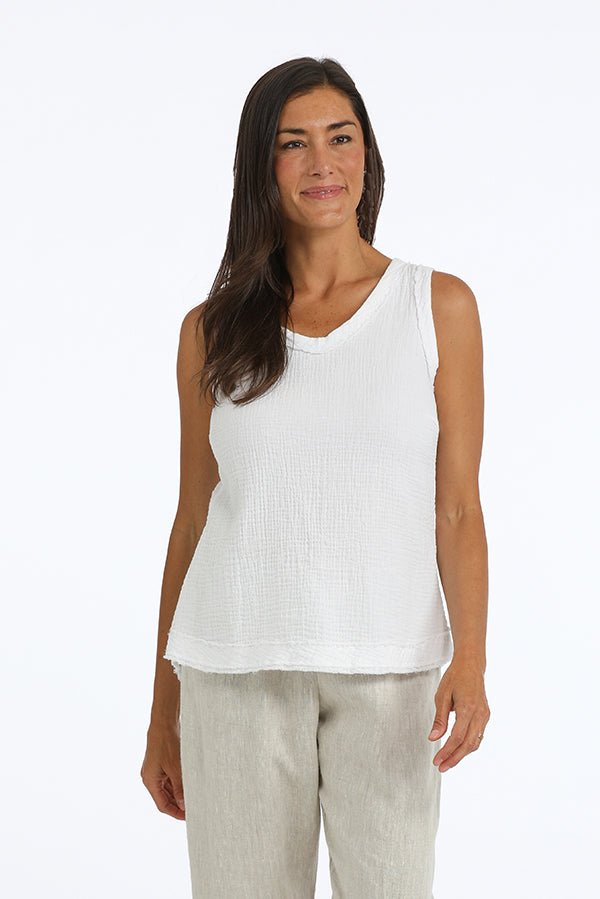 organic cotton tank white
