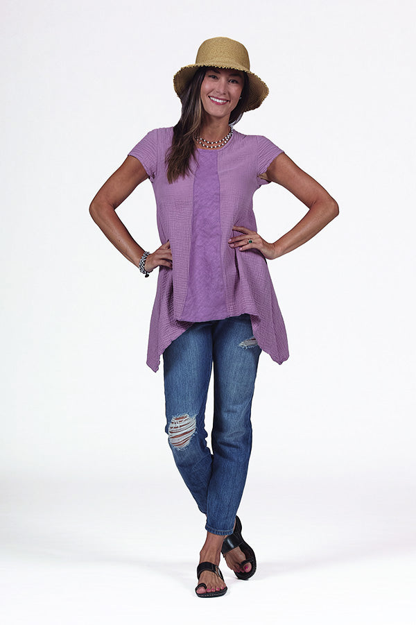 linen inset organic tunic