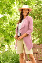 organic gauze jacket in lavender