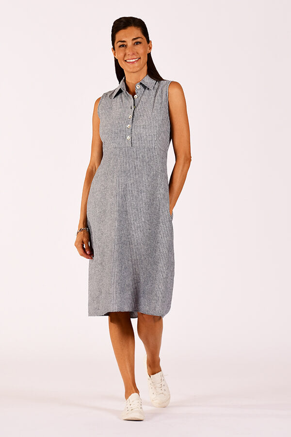 sleeveless hemp dress