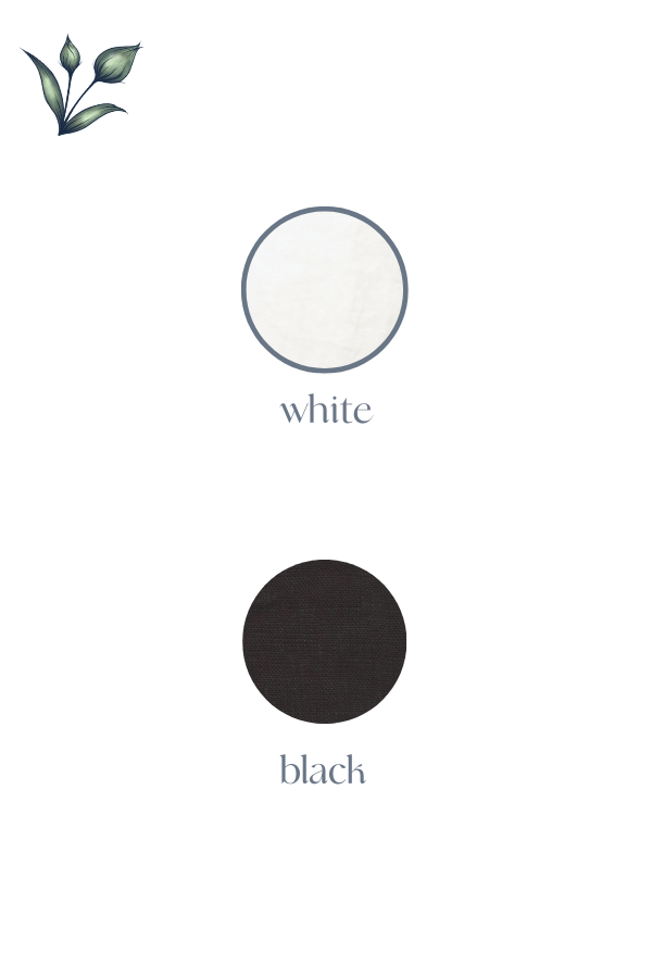 linen color swatches black and white