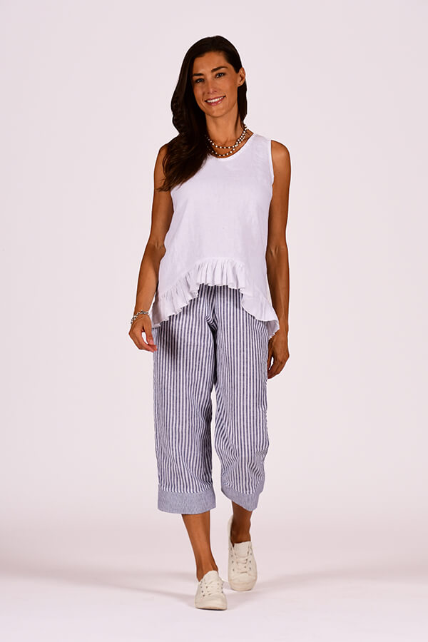 linen and cotton striped pants