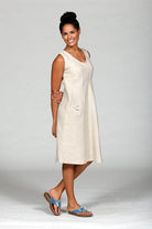 day dress in natural linen flax