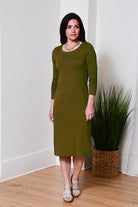 green knit dress