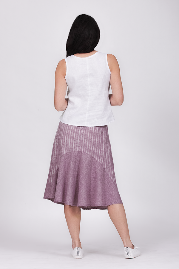 lilac spring skirt back view