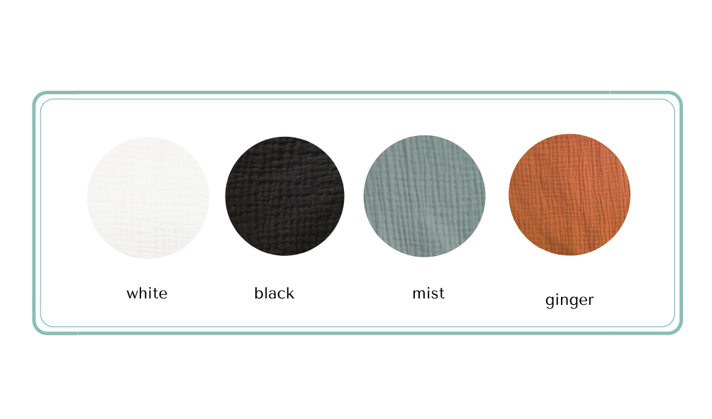 gauze jacket color swatches